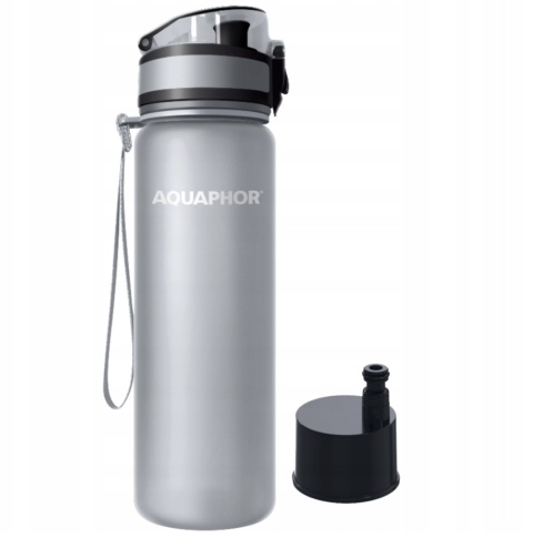 Butelka filtrująca z Tritanu Aquaphor City 0,5L Szara + 1 filtr + SZCZOTKA
