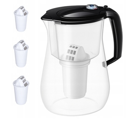 Dzbanek filtrujący z Tritanu Aquaphor PROVENCE 4,2 L + 3 wkłady CZARNY