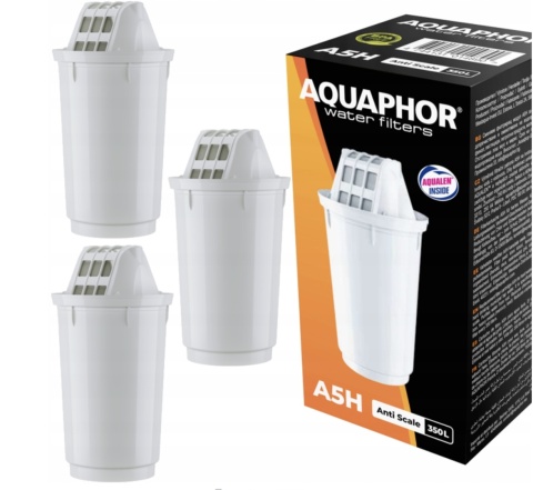 Filtr Wkład filtrujący Aquaphor A5H do twardej wody - 3 szt.