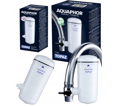 Filtr kuchenny do wody na kran AQUAPHOR TOPAZ + 2 wkłady TOPAZ