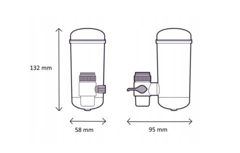 Filtr kuchenny do wody na kran AQUAPHOR TOPAZ + 2 wkłady TOPAZ
