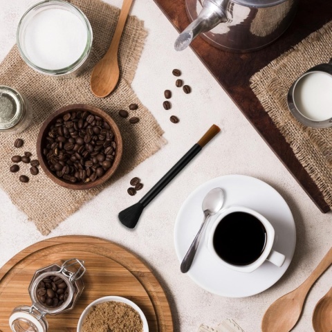 Profesjonalny pędzelek - szczotka BluePlan do czyszczenia ekspresu, młynka z 2 końcówkami