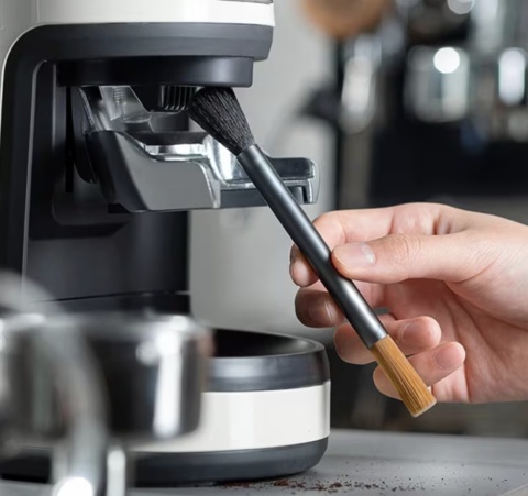 Profesjonalny pędzelek - szczotka BluePlan do czyszczenia ekspresu, młynka z 2 końcówkami