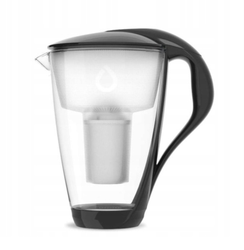 Szklany Dzbanek Dafi CRYSTAL Czarny Classic + Beżowa Butelka Solid 0,5