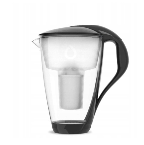 Szklany Dzbanek Dafi CRYSTAL Czarny Classic + Niebieska Butelka Solid 0,5