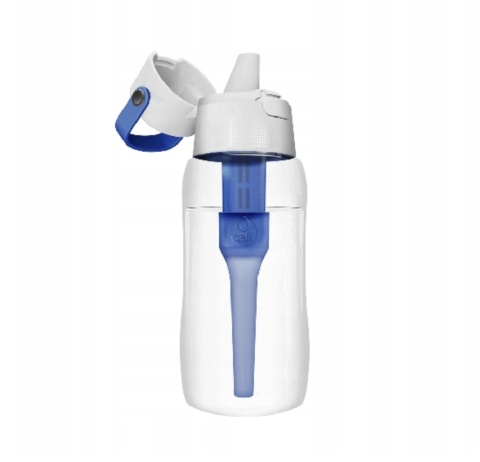 Szklany Dzbanek Dafi CRYSTAL Czarny Classic + Niebieska Butelka Solid 0,5