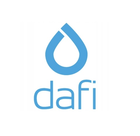 Szklany Dzbanek Dafi CRYSTAL Czarny Classic + Niebieska Butelka Solid 0,5