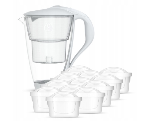 Szklany dzbanek Dafi CRYSTAL LED 2L BIAŁY + 10 wkładów Unimax