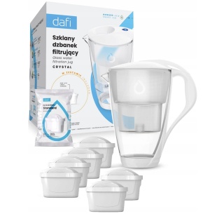 Szklany dzbanek Dafi CRYSTAL LED 2L BIAŁY + 6 wkładów Unimax