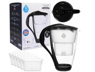 Szklany dzbanek Dafi CRYSTAL LED 2L CZARNY + 5 wkładów Unimax