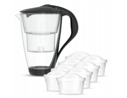 Szklany dzbanek Dafi CRYSTAL LED 2L CZARNY + 8 wkładów Unimax