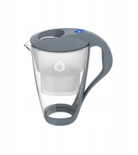 Szklany dzbanek Dafi CRYSTAL LED 2L STALOWY + 3 wkłady Unimax