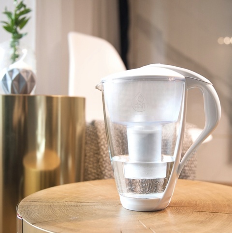 Szklany dzbanek filtrujący Dafi CRYSTAL LED 2L BIAŁY + 2 wkłady Classic