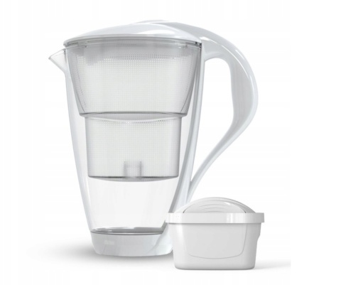 Szklany dzbanek filtrujący Dafi CRYSTAL LED 2L BIAŁY + wkład Unimax