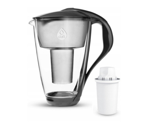 Szklany dzbanek filtrujący Dafi CRYSTAL LED 2L CZARNY + wkład Classic