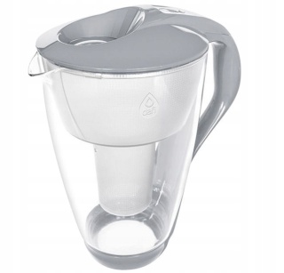 Szklany dzbanek Dafi CRYSTAL LED 2L STALOWY + 6 wkłady Classic