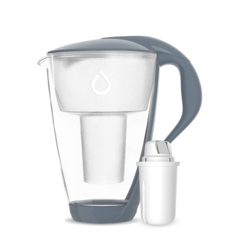 Szklany dzbanek filtrujący Dafi CRYSTAL LED 2L STALOWY + wkład Classic