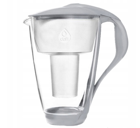 Szklany dzbanek filtrujący Dafi CRYSTAL LED 2L STALOWY + wkład Classic