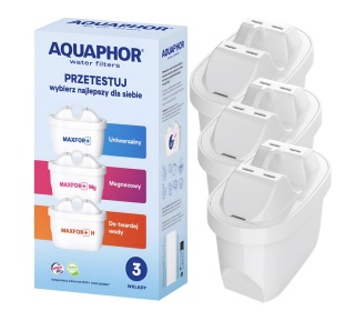 Zestaw Filtr Wkład do dzbanka Aquaphor Maxfor+ (MF+, Mg, H) - 3szt.