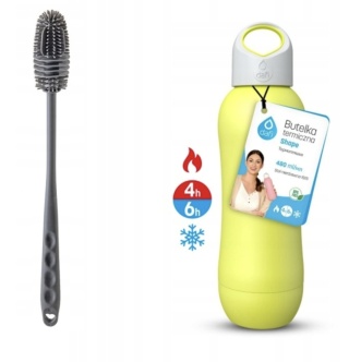 Butelka Termiczna Dafi 480 ml SHAPE Termos 480 ml Limonkowa + SZCZOTKA