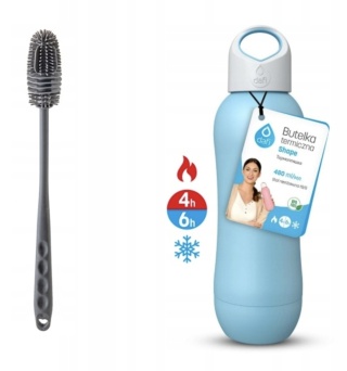 Butelka Termiczna Dafi 480 ml SHAPE Termos 480 ml Niebieska + SZCZOTKA