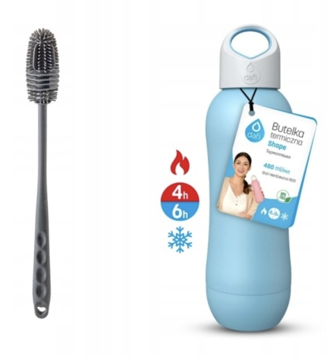 Butelka Termiczna Dafi 480 ml SHAPE Termos 480 ml Niebieska + SZCZOTKA