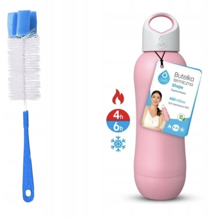 Butelka Termiczna Dafi 480 ml SHAPE Termos 480 ml Różana + SZCZOTKA
