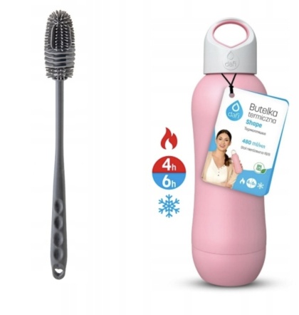 Butelka Termiczna Dafi 480 ml SHAPE Termos 480 ml Różana + SZCZOTKA