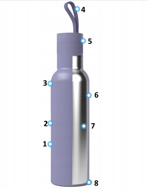 Butelka Termiczna termos Dafi EASY Stal Nierdzewna 0,49l Wrzosowa