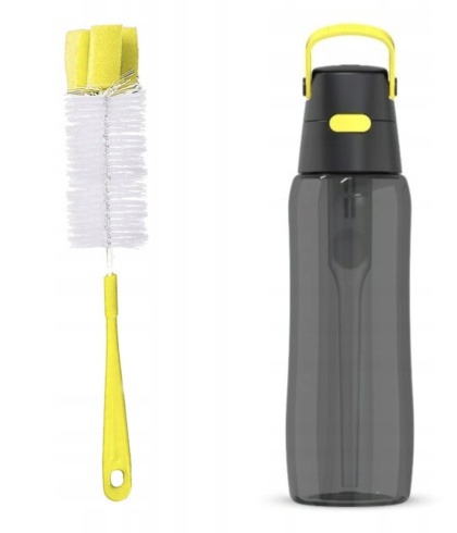 Butelka filtrująca Dafi SOLID 0,7l Czarna Cytrynowa + filtr + SZCZOTKA