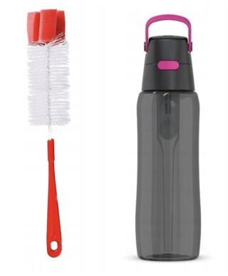 Butelka filtrująca Dafi SOLID 0,7l Czarna Flamingowa + filtr + SZCZOTKA