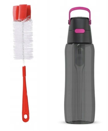 Butelka filtrująca Dafi SOLID 0,7l Czarna Flamingowa + filtr + SZCZOTKA