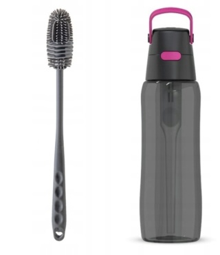 Butelka filtrująca Dafi SOLID 0,7l Czarna Flamingowa + filtr + SZCZOTKA