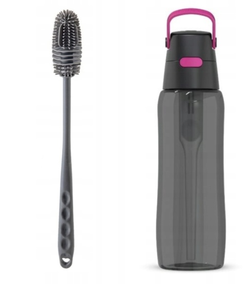 Butelka filtrująca Dafi SOLID 0,7l Czarna Flamingowa + filtr + SZCZOTKA