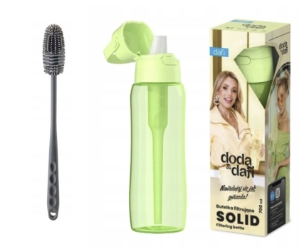 Butelka filtrująca Dafi SOLID 0,7l Pistacjowa DODA + filtr + SZCZOTKA