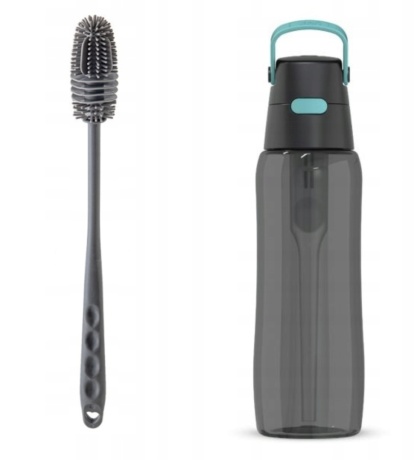 Butelka filtrująca Dafi SOLID 0,7l czarna turkusowa + filtr + SZCZOTKA