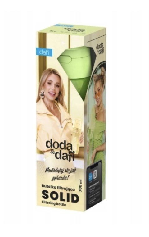 Butelka filtrująca Dafi SOLID 0,7l Pistacjowa DODA + filtr + SZCZOTKA