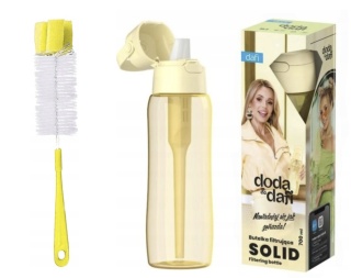 Butelka filtrująca z Tritanu Dafi SOLID 0,7l zółta DODA + filtr + SZCZOTKA