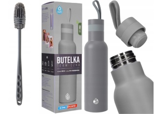 Butelka termiczna Dafi EASY stal nierdzewna 490 ml szara + SZCZOTKA