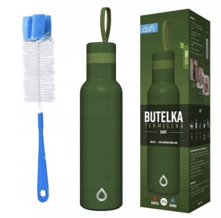Butelka termiczna Dafi Easy 490ml szałwiowa zielona + SZCZOTKA