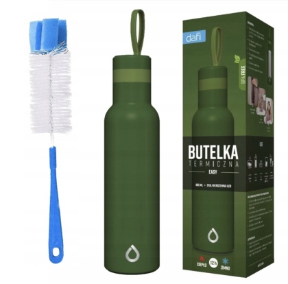 Butelka termiczna Dafi Easy 490ml szałwiowa zielona + SZCZOTKA