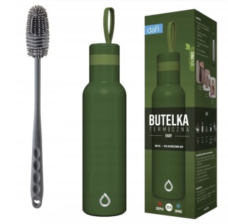 Butelka termiczna Dafi Easy 490ml szałwiowa zielona + SZCZOTKA