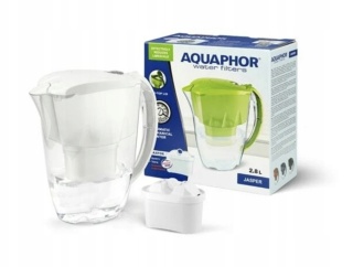 Dzbanek filtrujący AQUAPHOR JASPER 2,8 l + wkład Maxfor, BIAŁY + SZCZOTKA