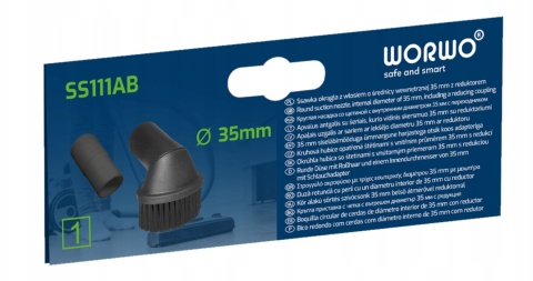 Ssawka szczotka okrągła do odkurzacza WORWO Uniwersalna ŚR.WEW.35 MM