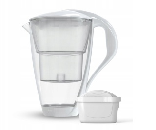 Szklany dzbanek Dafi CRYSTAL LED 2L BIAŁY + wkład Unimax + SZCZOTKA