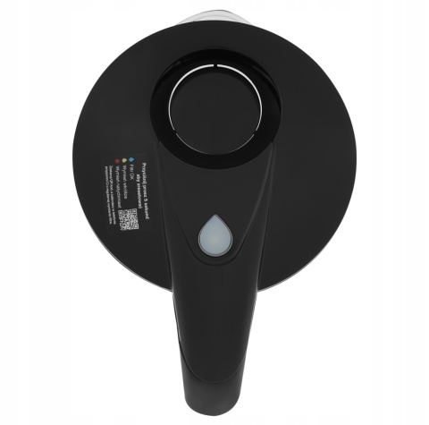 Szklany dzbanek Dafi CRYSTAL LED 2L CZARNY + wkład Classic + SZCZOTKA