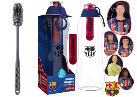Butelka filtrująca Dafi 0,5l SOFT FC Barcelona Barca + 2 filtry + SZCZOTKA