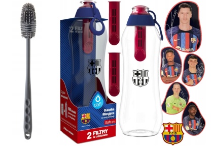 Butelka filtrująca Dafi Soft FC Barcelona 0,7L + 2 filtry + SZCZOTKA
