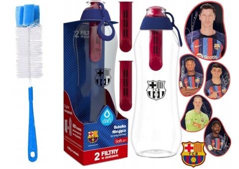 Butelka filtrująca Dafi Soft FC Barcelona 0,7L + 2 filtry + SZCZOTKA