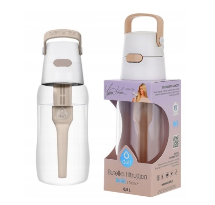 Butelka filtrująca Dafi Solid 0.5 L Cappuccino/beżowy Joanna Krupa z filtrem